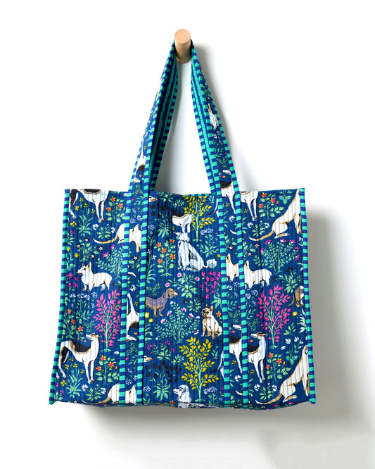 Must Love Dogs - The Traveler Tote - Indigo