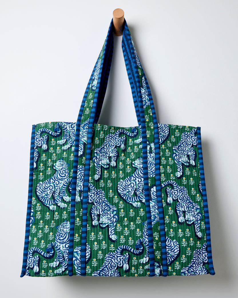 Tiger Queen - The Traveler Tote - Jade