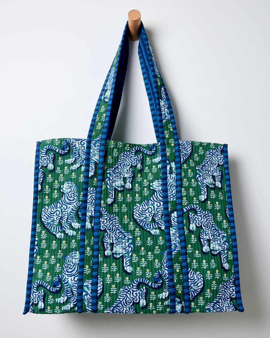 Tiger Queen - The Traveler Tote - Jade