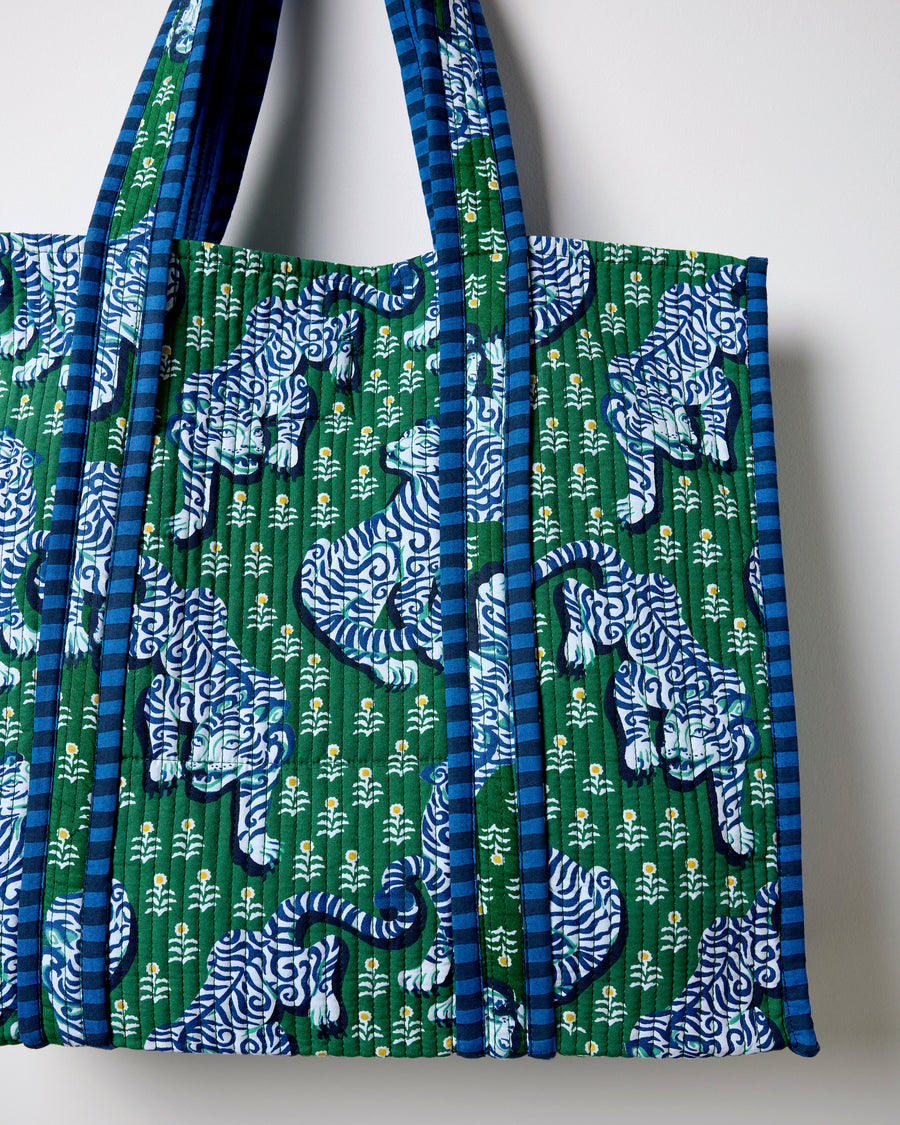 Tiger Queen - The Traveler Tote - Jade