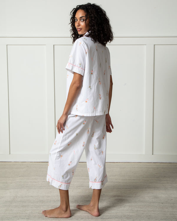 Bubbly Brunch - Short Sleeve & Cropped Pants Set - Cloud - Printfresh