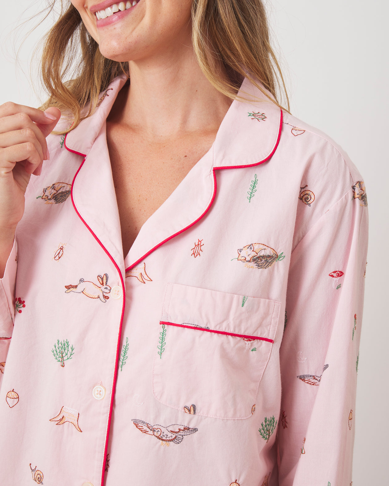 Woodland Storybook - Long PJ Set - Blush - Printfresh