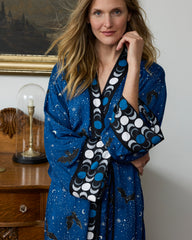 Evening Flight - Satin Robe - Twilight - Printfresh