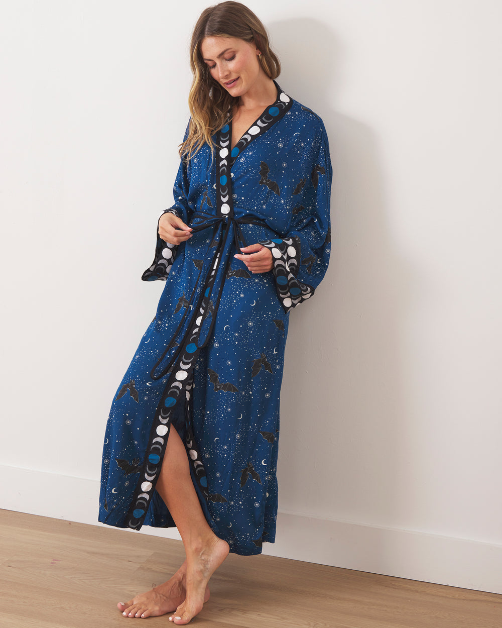 Evening Flight - Satin Robe - Twilight - Printfresh