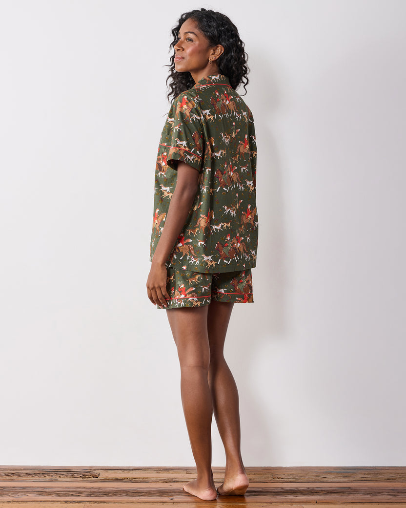 Fox & Hounds - Short PJ Set - Pine Grove