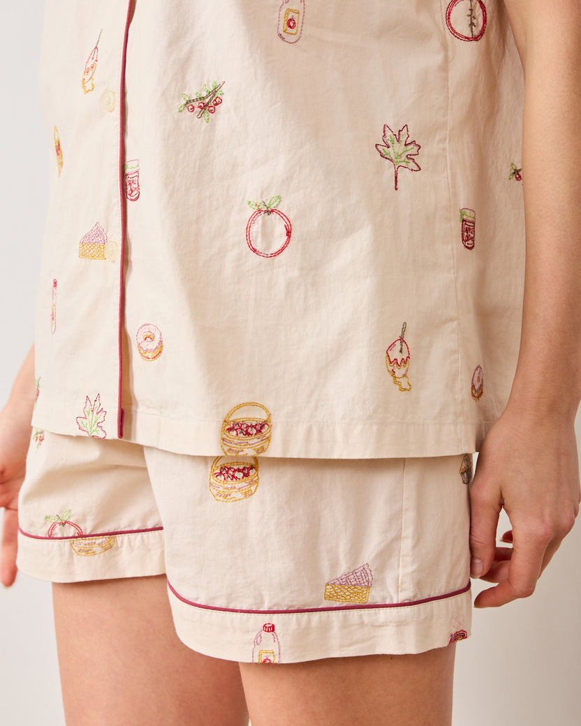 Apple Picking - Short PJ Set - Cream - Printfresh