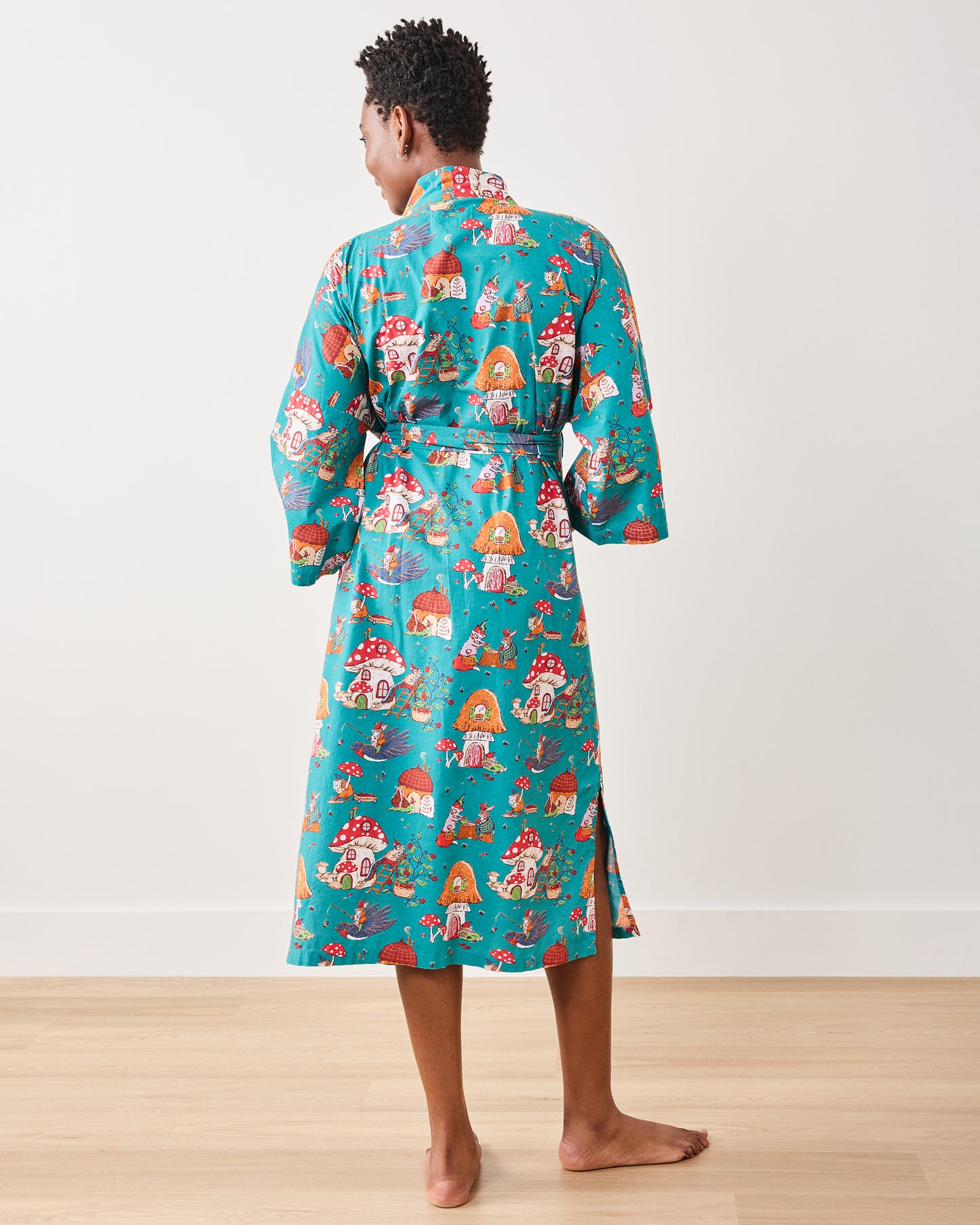 Autumn Critters - Robe - Teal - Printfresh