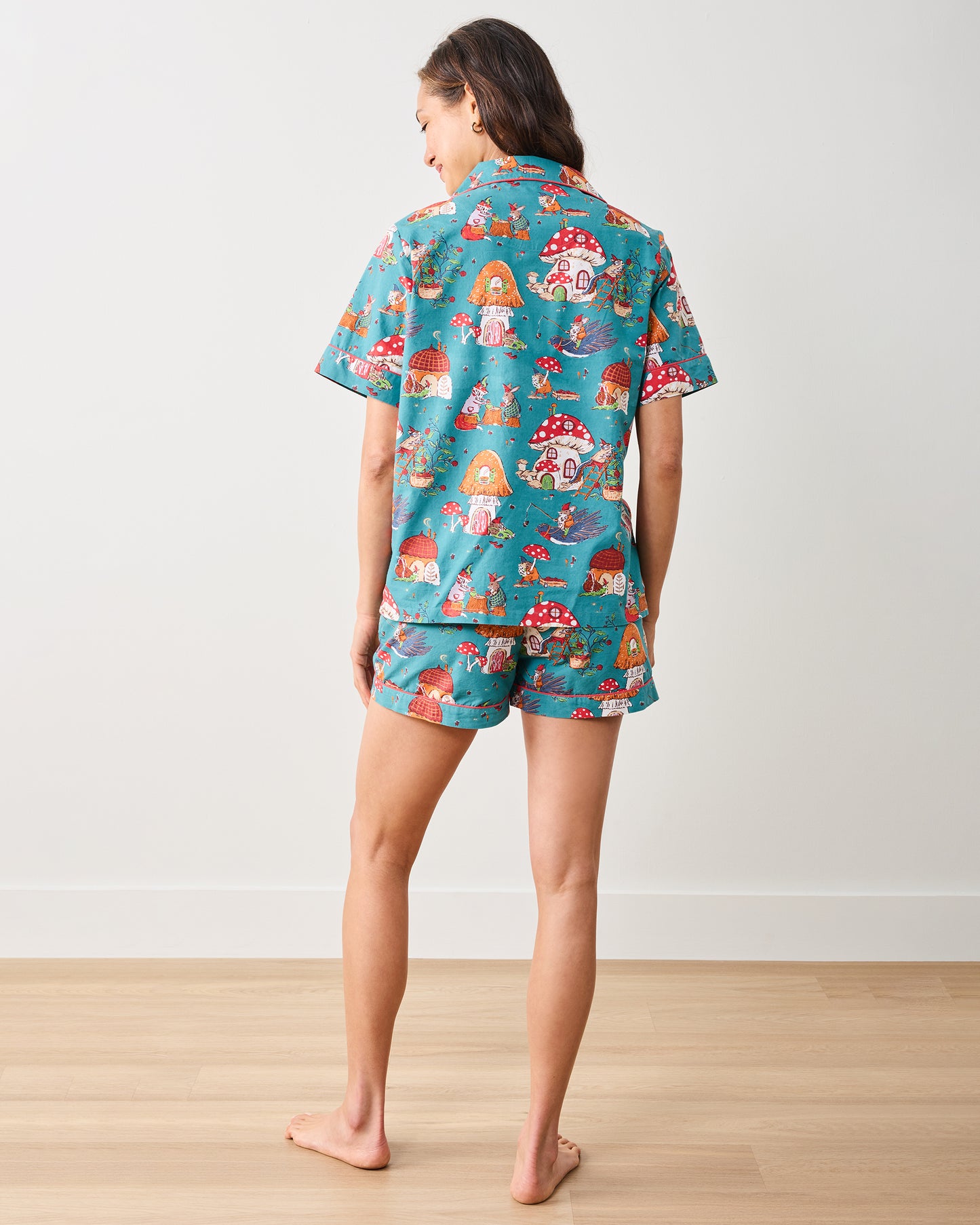 Autumn Critters - Short PJ Set - Teal - Printfresh