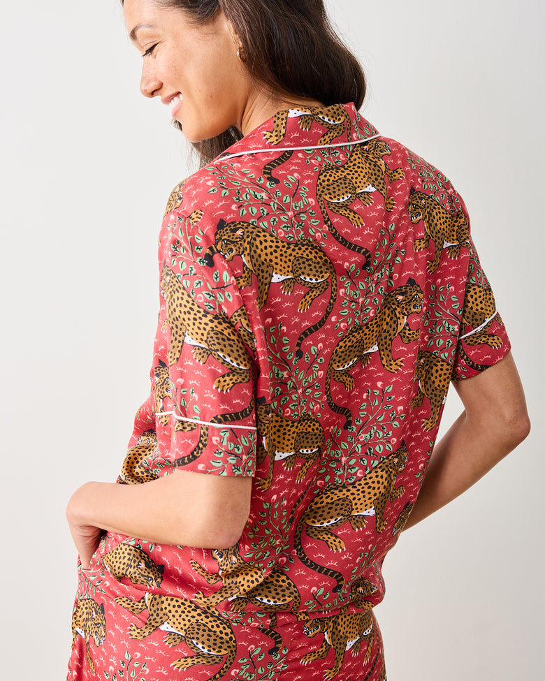 Bagheera - Eco Satin Short Set - Scarlet - Printfresh