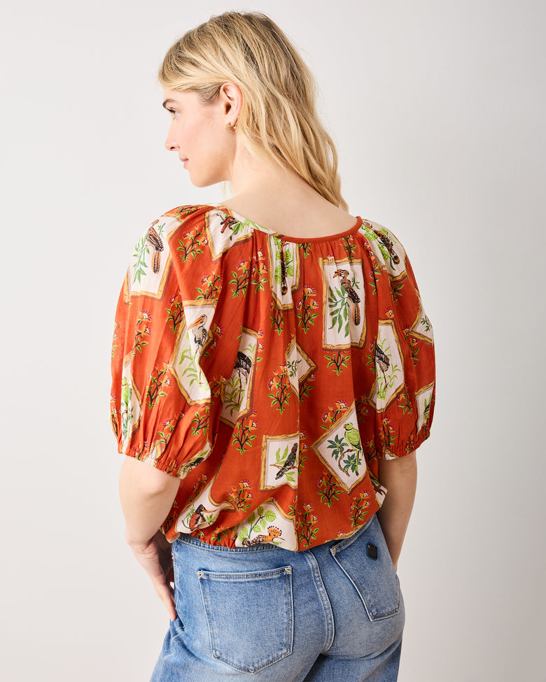 Birds of India - Piper Blouse - Copper - Printfresh