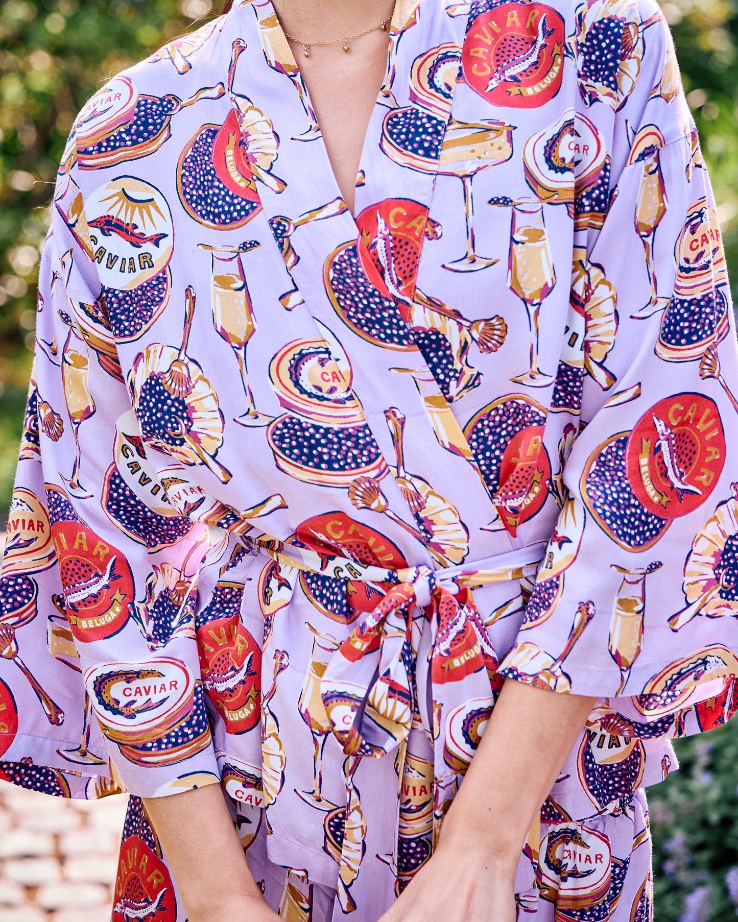 Champagne & Caviar - Eco Satin Wrap Set - Lavender Spritz - Printfresh