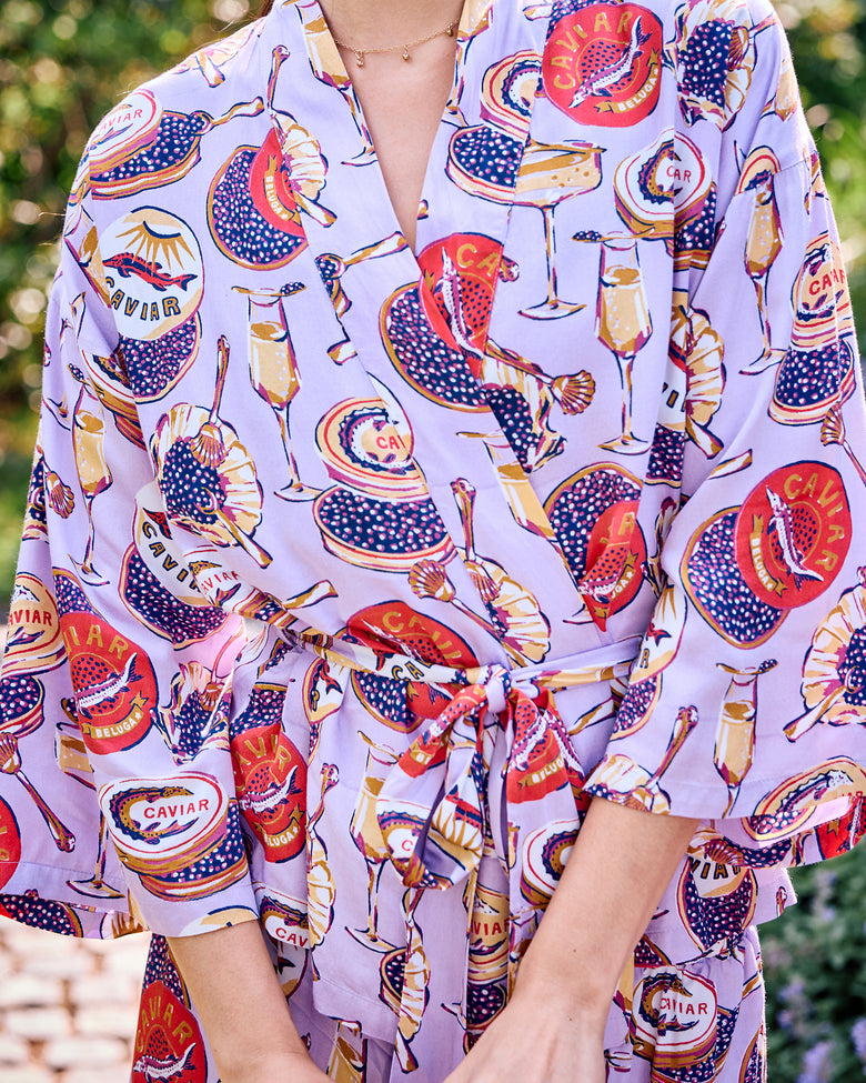 Champagne & Caviar - Eco Satin Wrap Set - Lavender Spritz - Printfresh