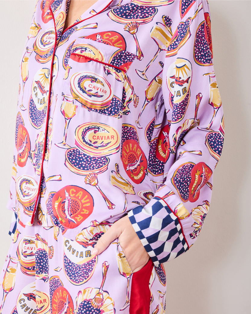 Champagne & Caviar - Eco Satin Rittenhouse Set - Lavender Spritz - Printfresh