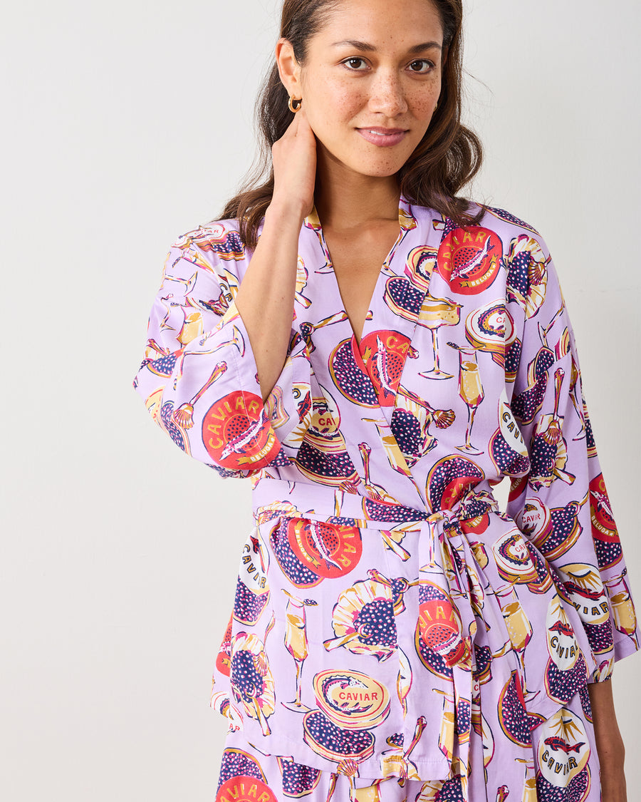 Champagne & Caviar - Eco Satin Wrap Set - Lavender Spritz - Printfresh