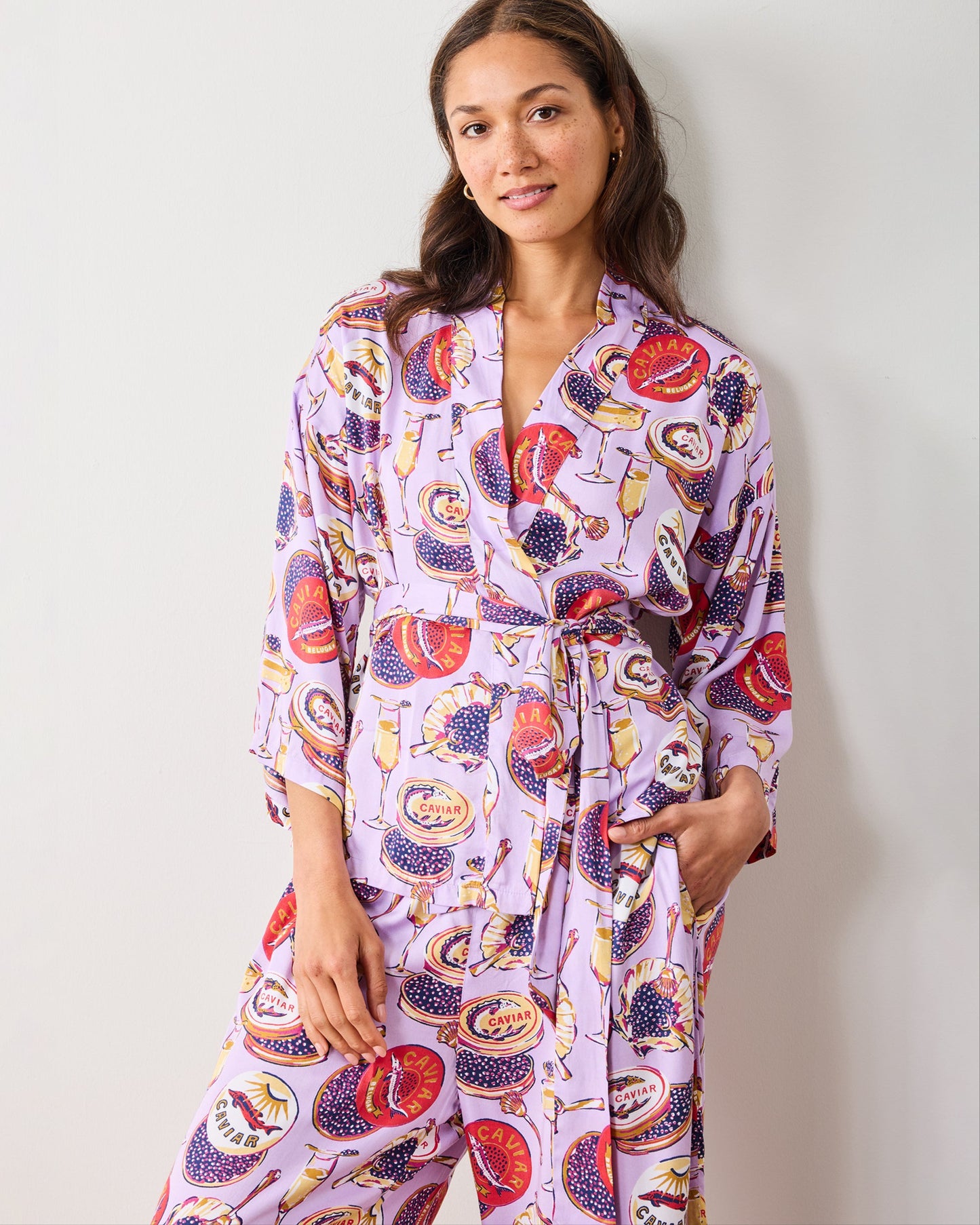 Champagne & Caviar - Eco Satin Wrap Set - Lavender Spritz - Printfresh