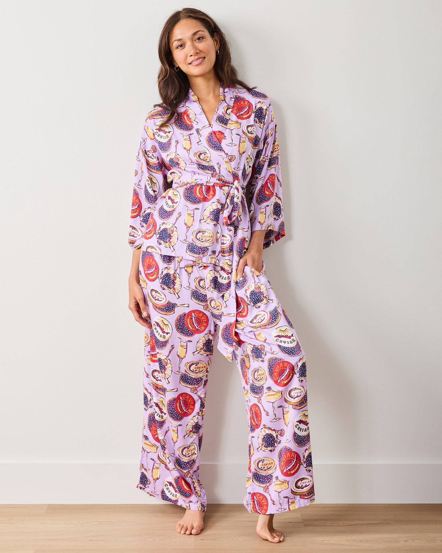 Champagne & Caviar - Eco Satin Wrap Set - Lavender Spritz - Printfresh