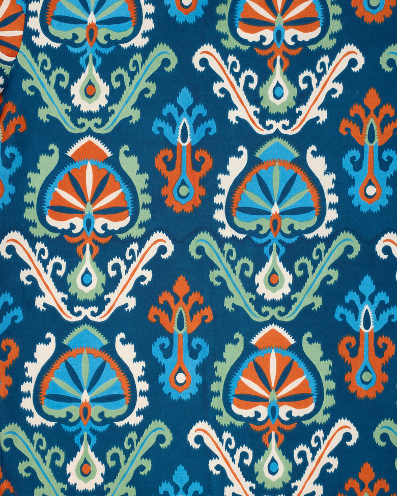 Eclectic Ikat - Edith Blouse - Navy - Printfresh