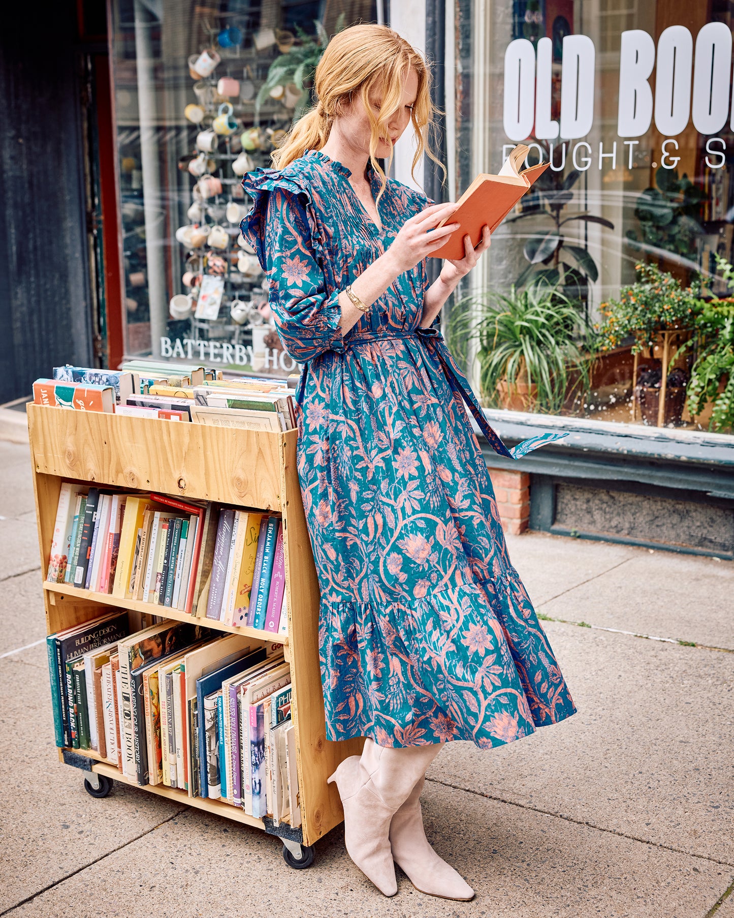 Etched Vine - Sawyer Dress - Turquoise Blush - Printfresh