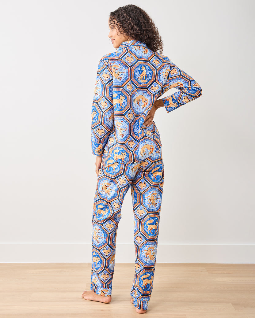 Fancy Fox - Petite Long PJ Set - French Blue - Printfresh