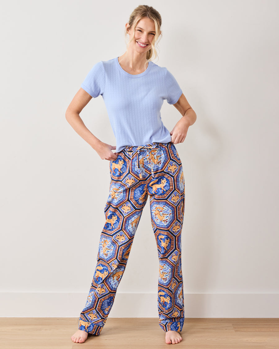 Fancy Fox - PJ Pants - French Blue - Printfresh