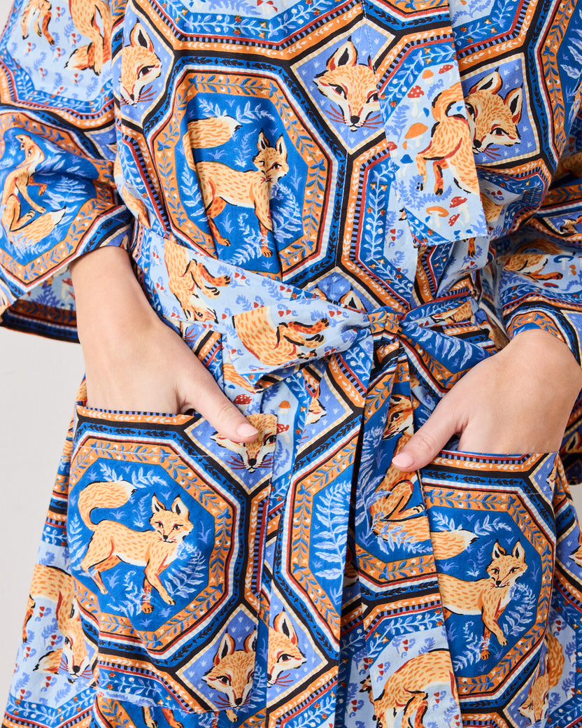 Fancy Fox - Robe - French Blue - Printfresh