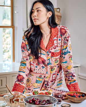 Sweet Jams - Lightweight Flannel Long PJ Set - Berry Bliss