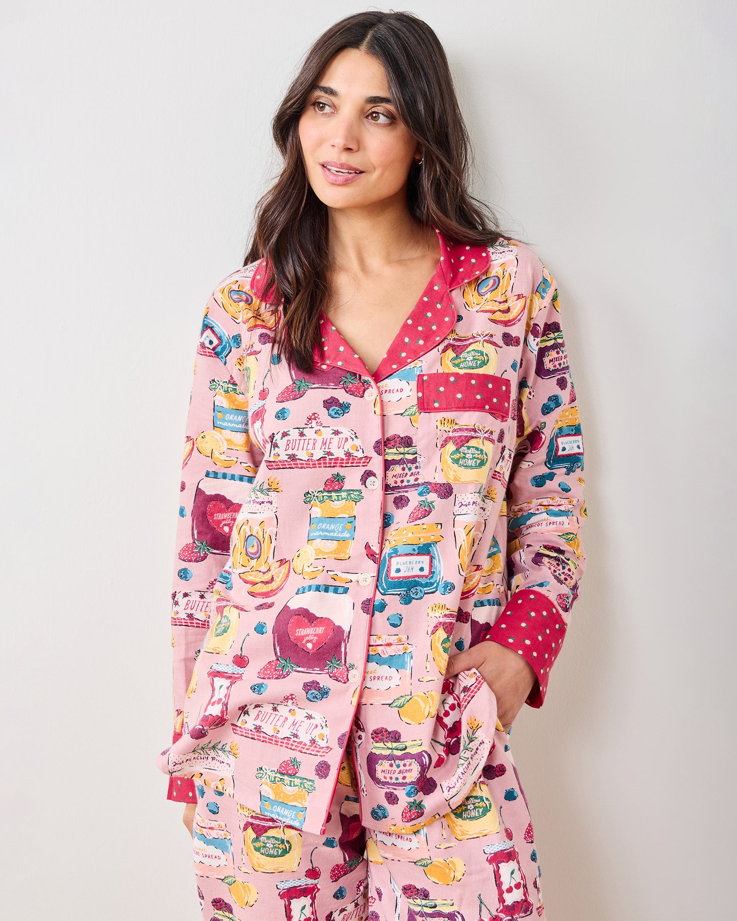 Sweet Jams - Tall Lightweight Flannel Long PJ Set - Berry Bliss - Printfresh