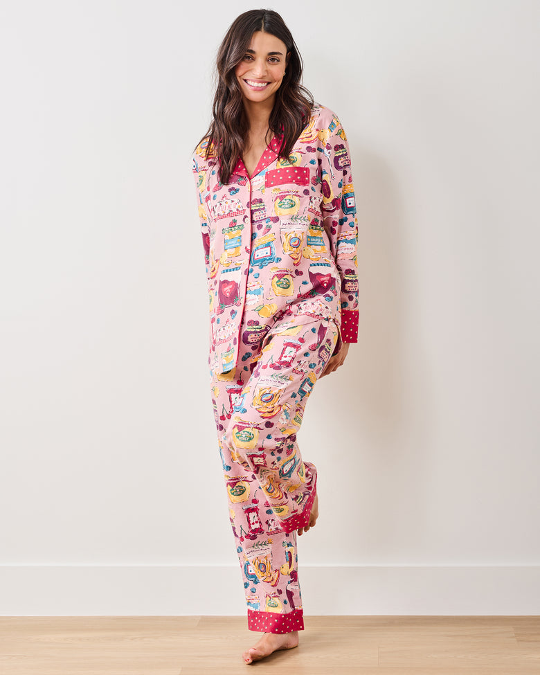 Sweet Jams - Lightweight Flannel Long PJ Set - Berry Bliss - Printfresh