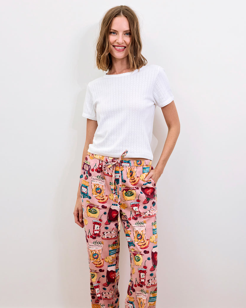 Sweet Jams - Lightweight Flannel PJ Pants - Berry Bliss - Printfresh