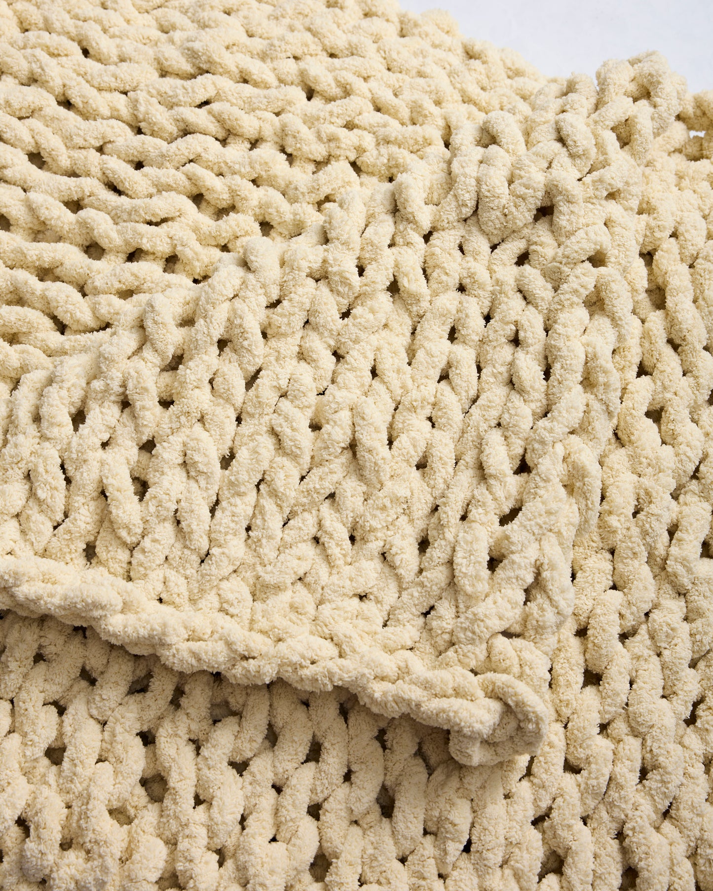 Vanilla - Chunky Knit Throw - Everyday Cozy Living - Printfresh