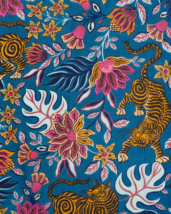 Tibetan Tigress - La Grange Dress - Blue Ridge - Printfresh