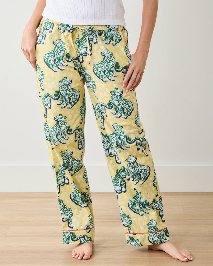 Tiger Queen - PJ Pants - Citrine - Printfresh