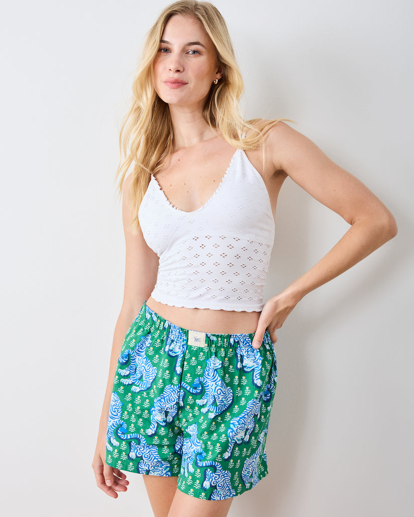 Tiger Queen - Boyfriend Boxer - Jade - Printfresh