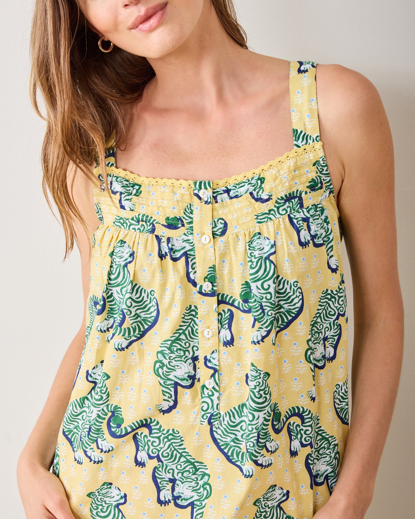Tiger Queen - Back to Bed Nightgown - Citrine - Printfresh