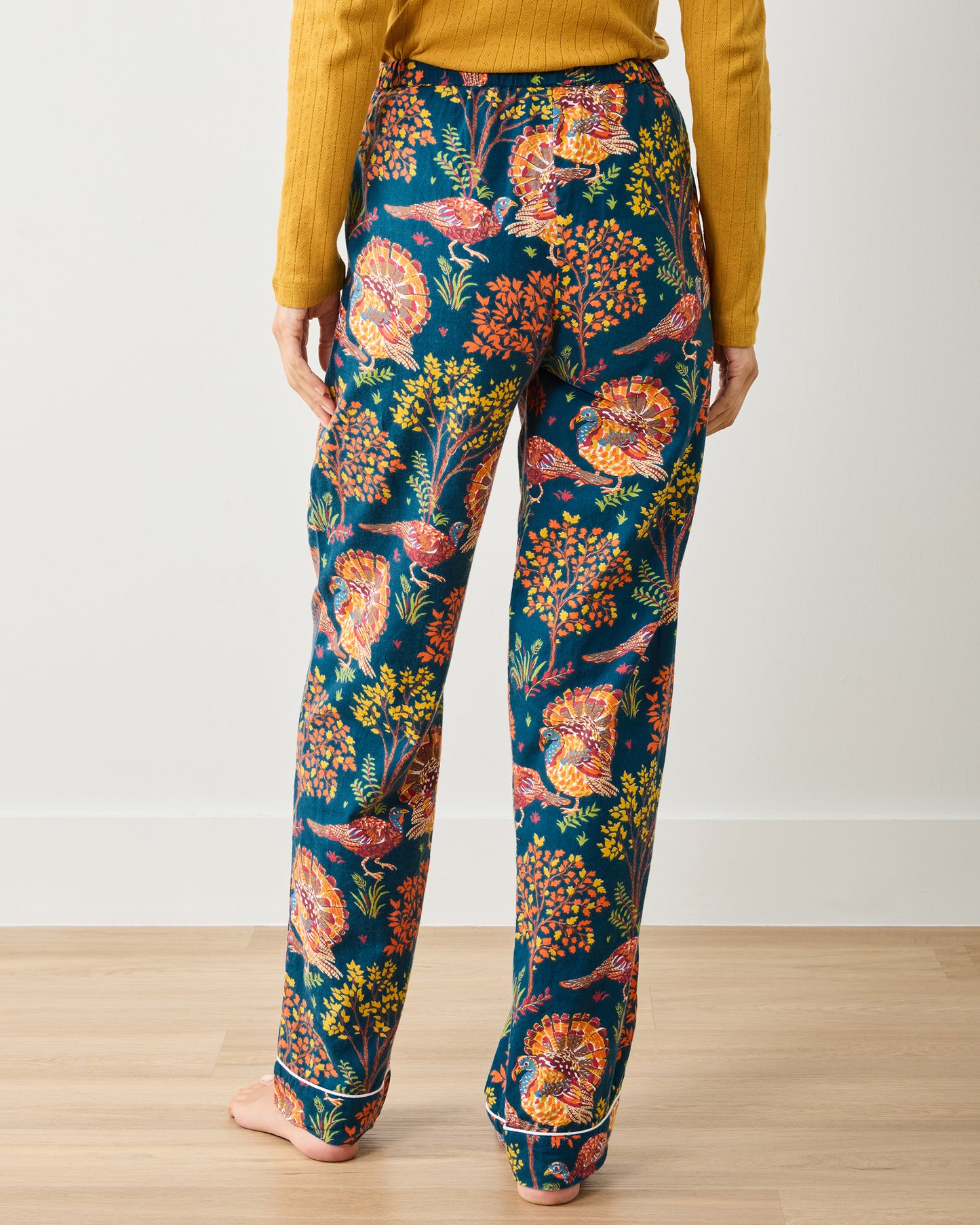 Turkey Trot - Lightweight Flannel PJ Pants - Midnight Navy - Printfresh