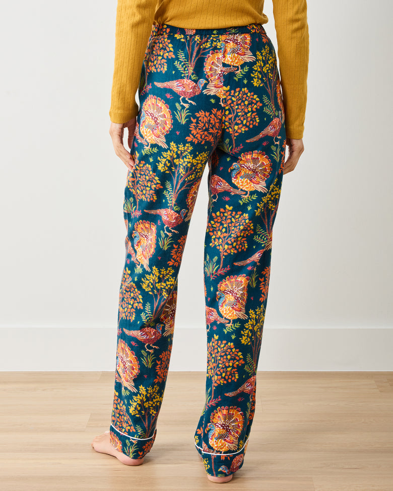 Turkey Trot - Lightweight Flannel PJ Pants - Midnight Navy - Printfresh