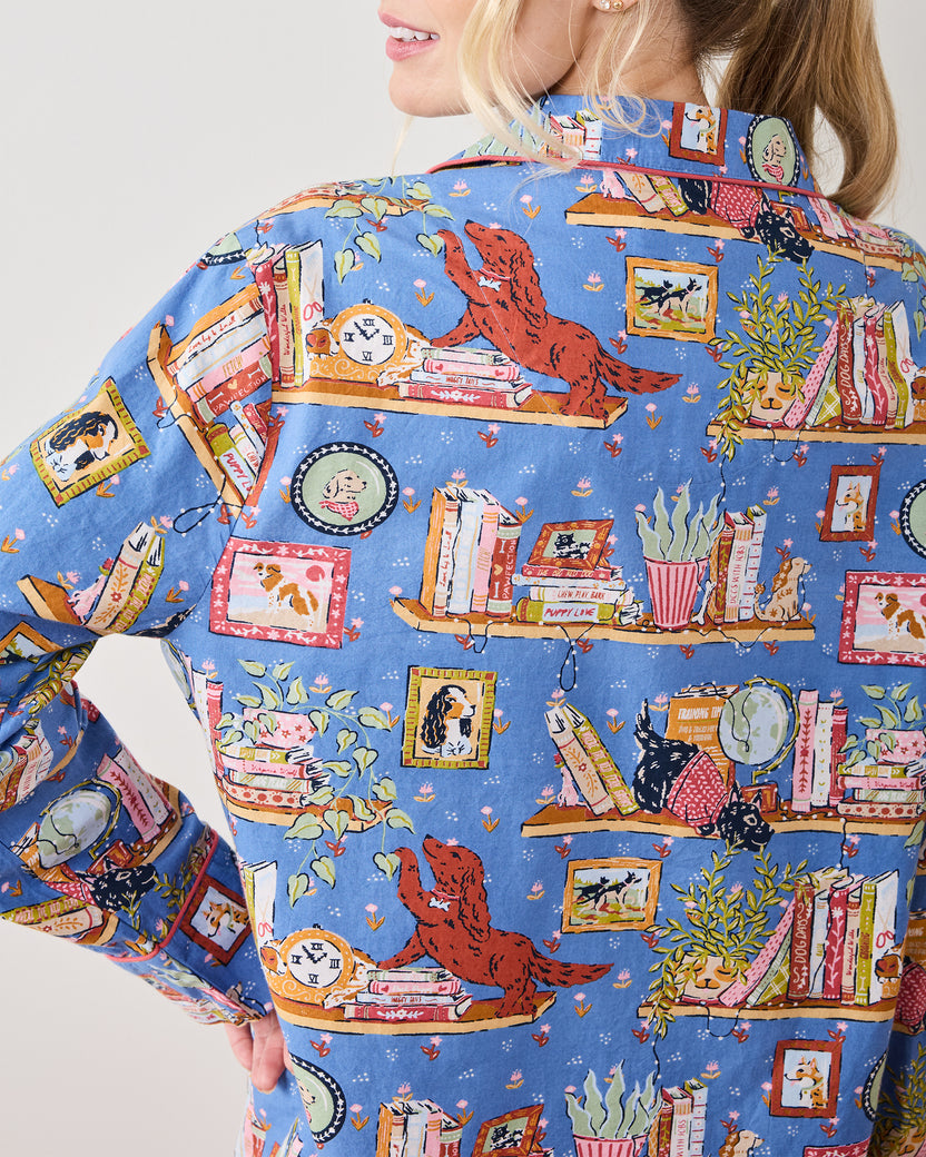 Unleashed Stories - Long PJ Set - Bookkeeper Blue - Printfresh