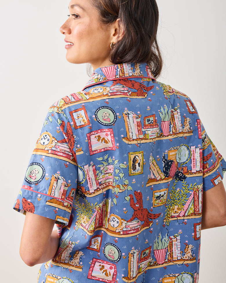Unleashed Stories - Short PJ Set - Bookkeeper Blue - Printfresh