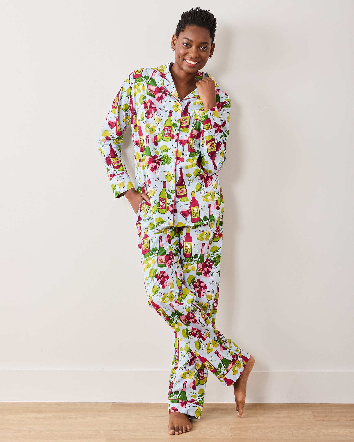 Wine Club - Long PJ Set - Vineyard Sky - Printfresh