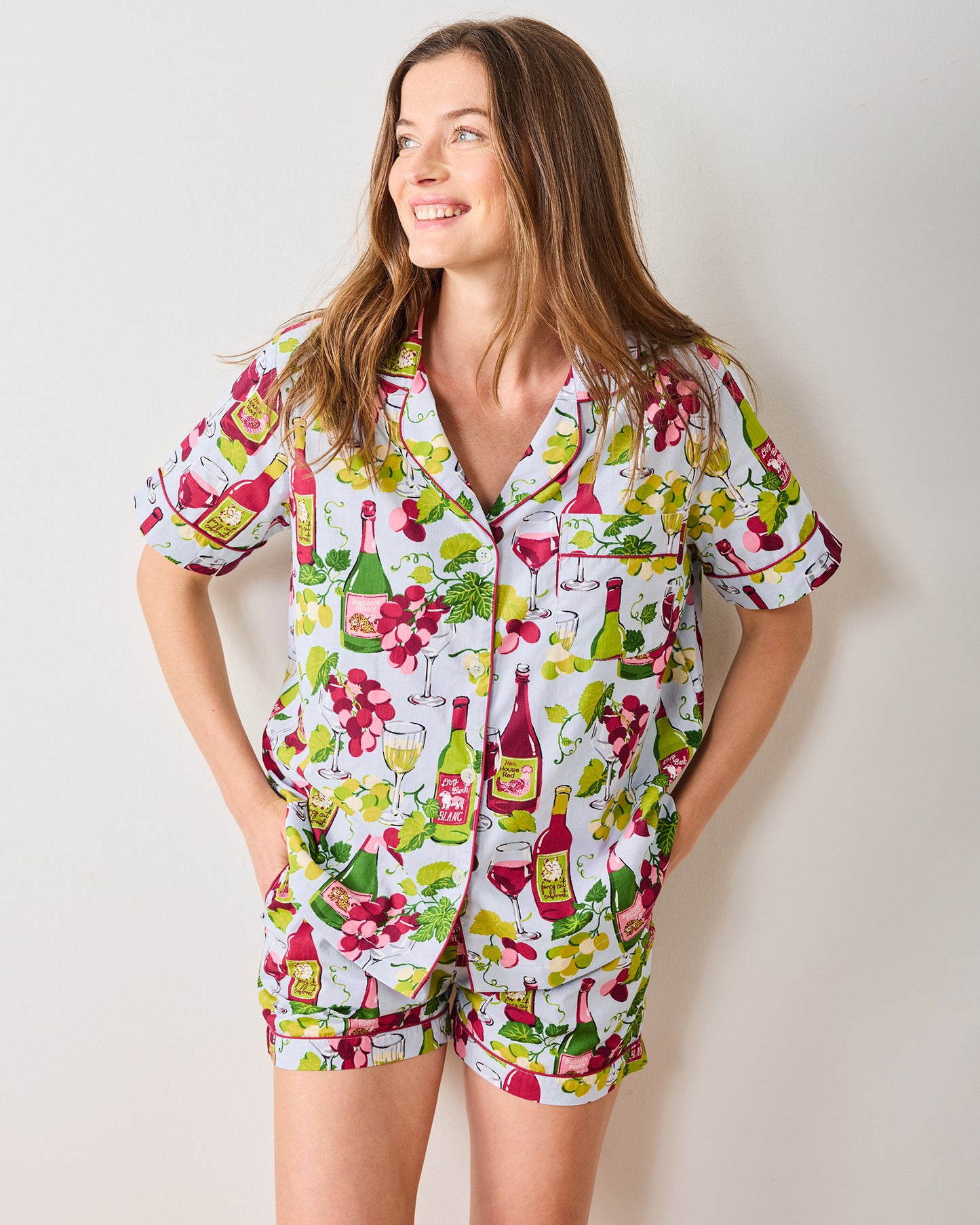 Wine Club - Short PJ Set - Vineyard Sky - Printfresh