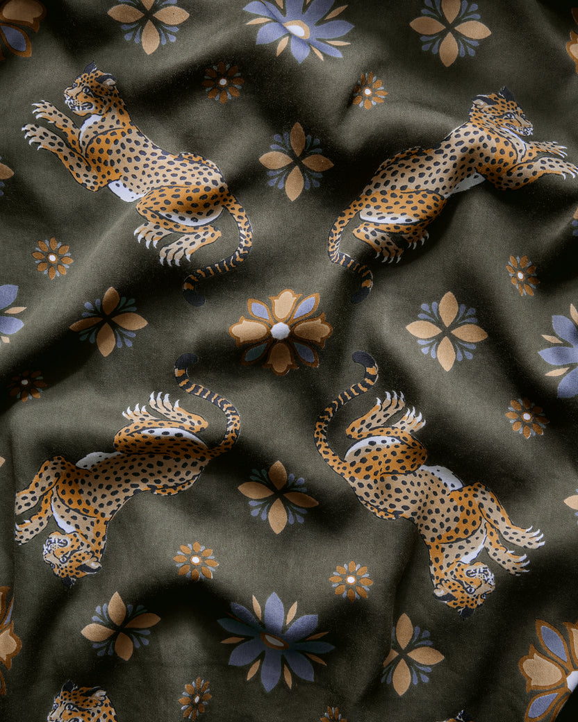 Bagheera Kaleidoscope - Eco Satin Rittenhouse Set - Olive