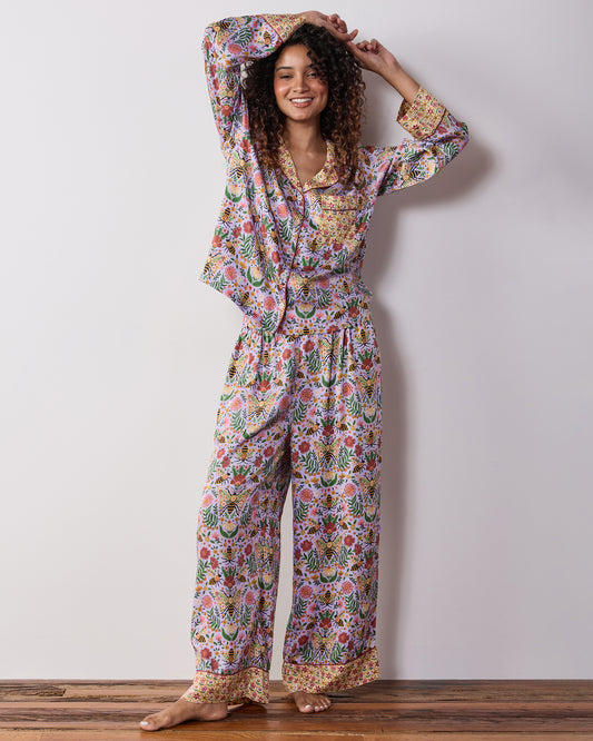 Bee Tapestry - Tall Eco Satin Soho Set - Lavender