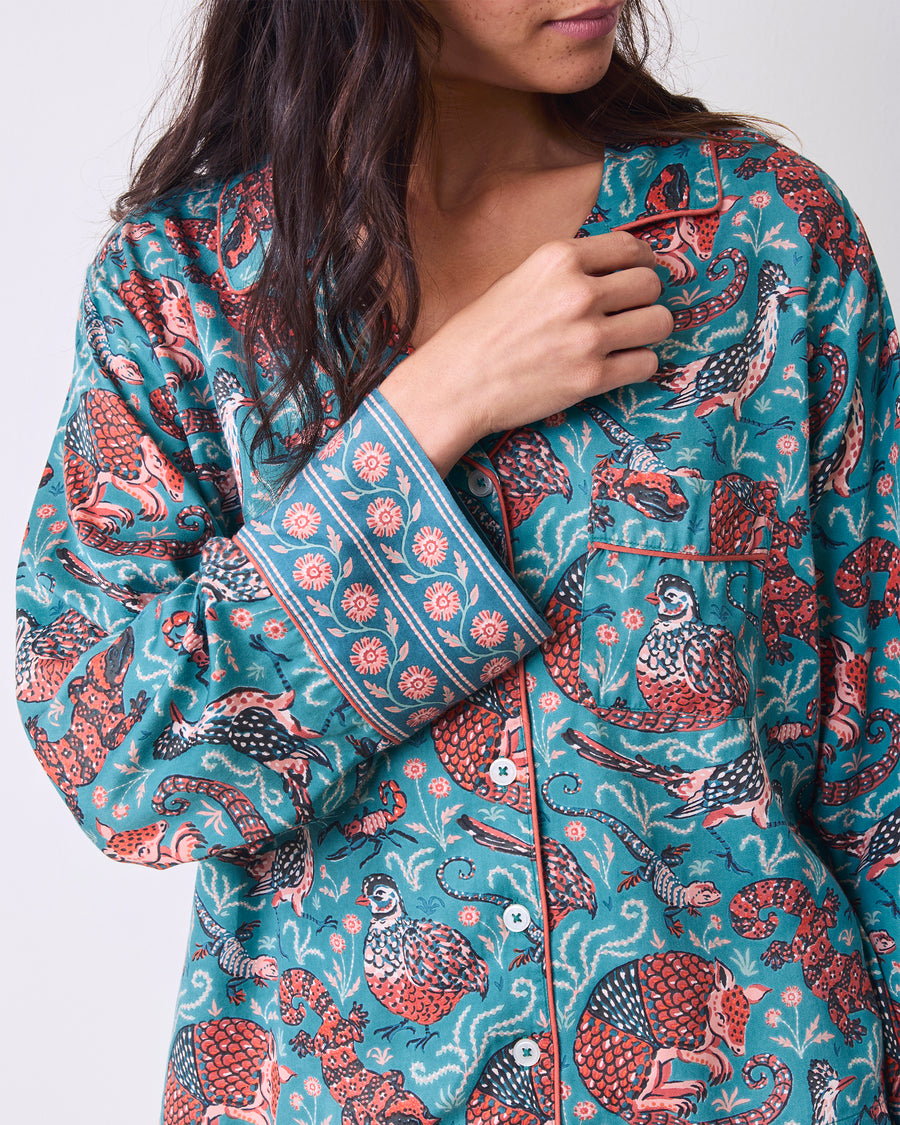 Canyon Critters - Eco Satin Soho Set - Teal