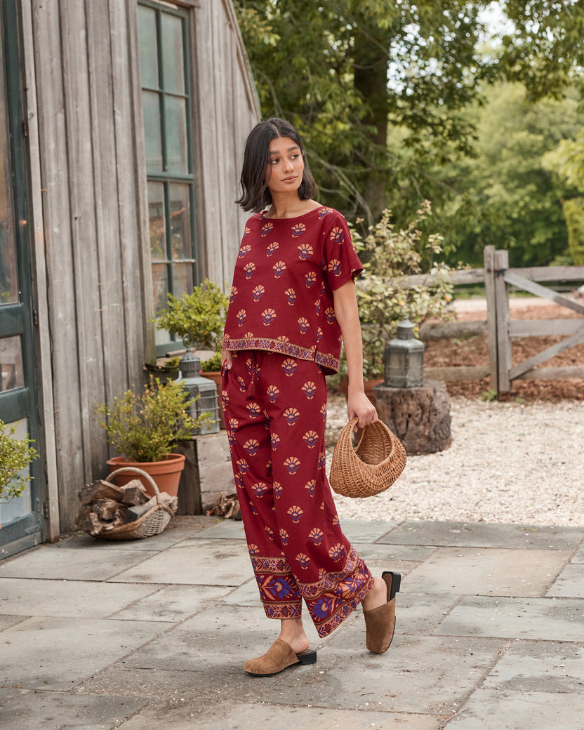 Canyon Wildflower - Delia Pants - Red Rock