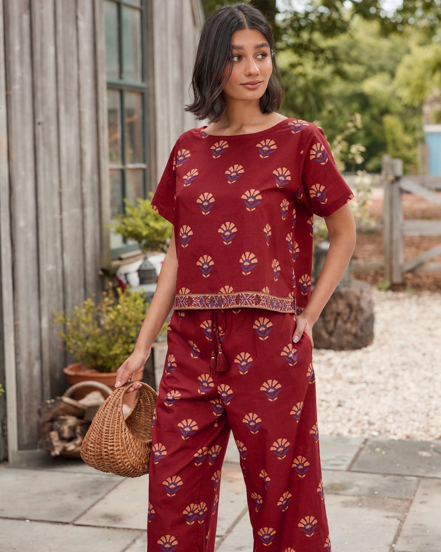 Canyon Wildflower - Delia Pants & Carry On Top Set - Red Rock