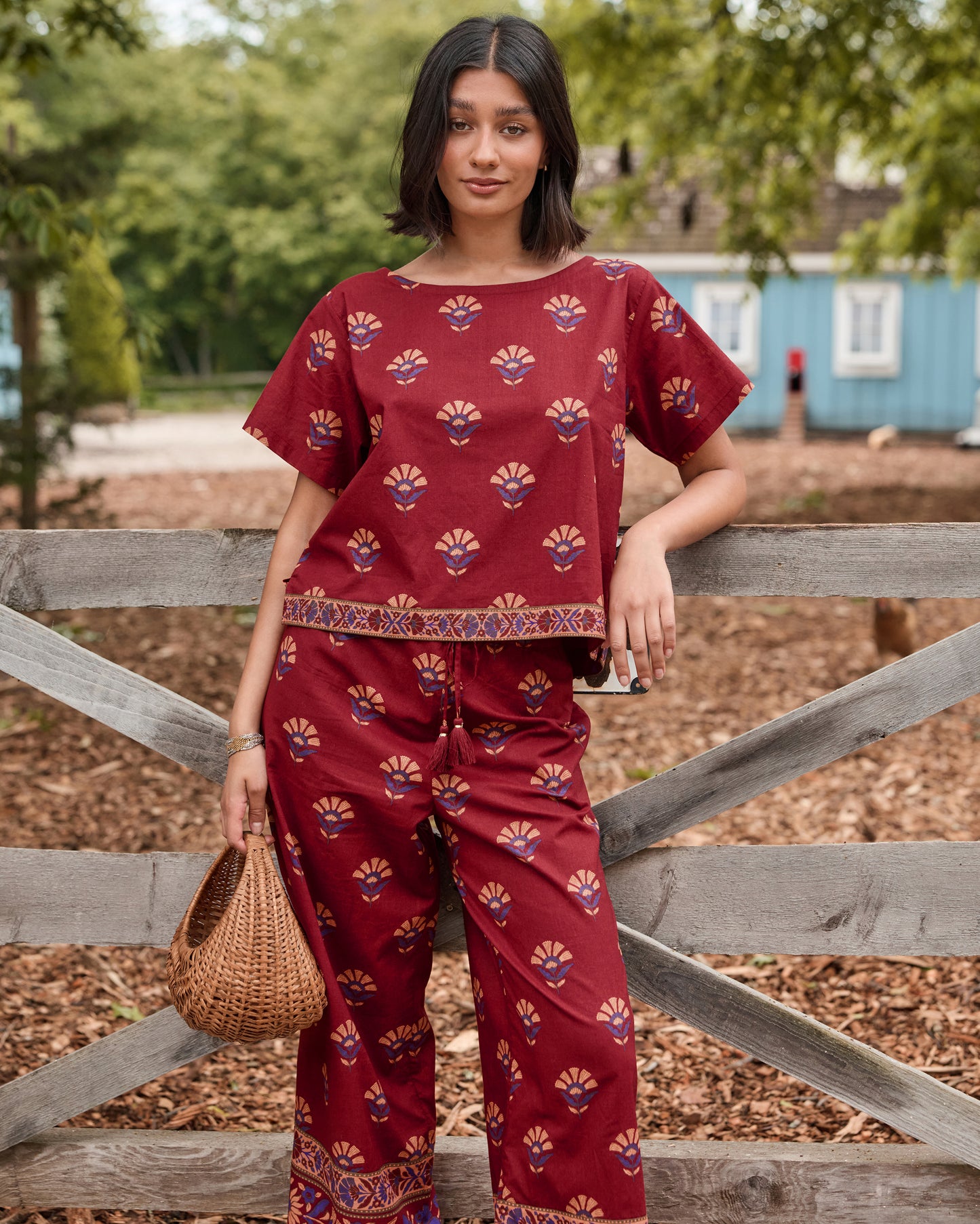 Canyon Wildflower - Delia Pants & Carry On Top Set - Red Rock