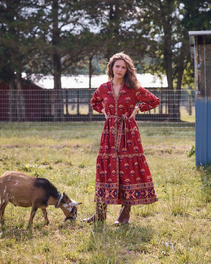 Canyon Wildflower - Maybelle Dress - Red Rock