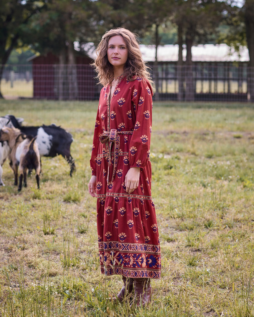 Canyon Wildflower - Maybelle Dress - Red Rock