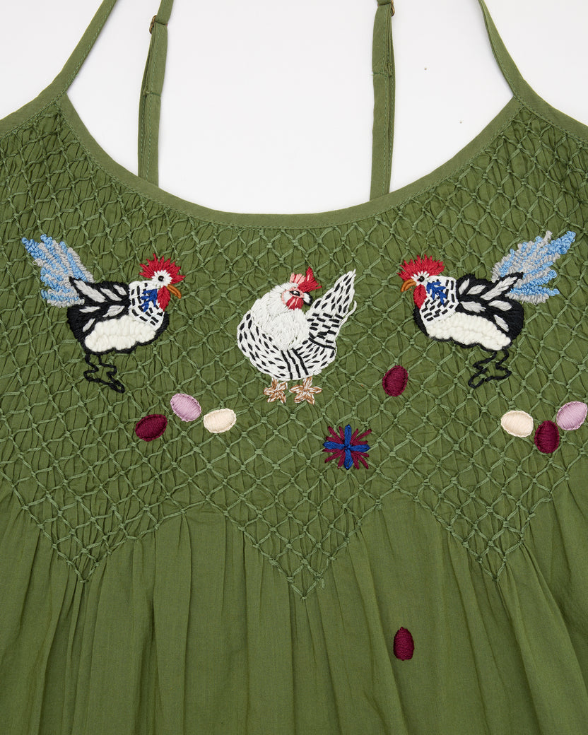 Chickens & Roosters - Tulsi Nightie - Olive