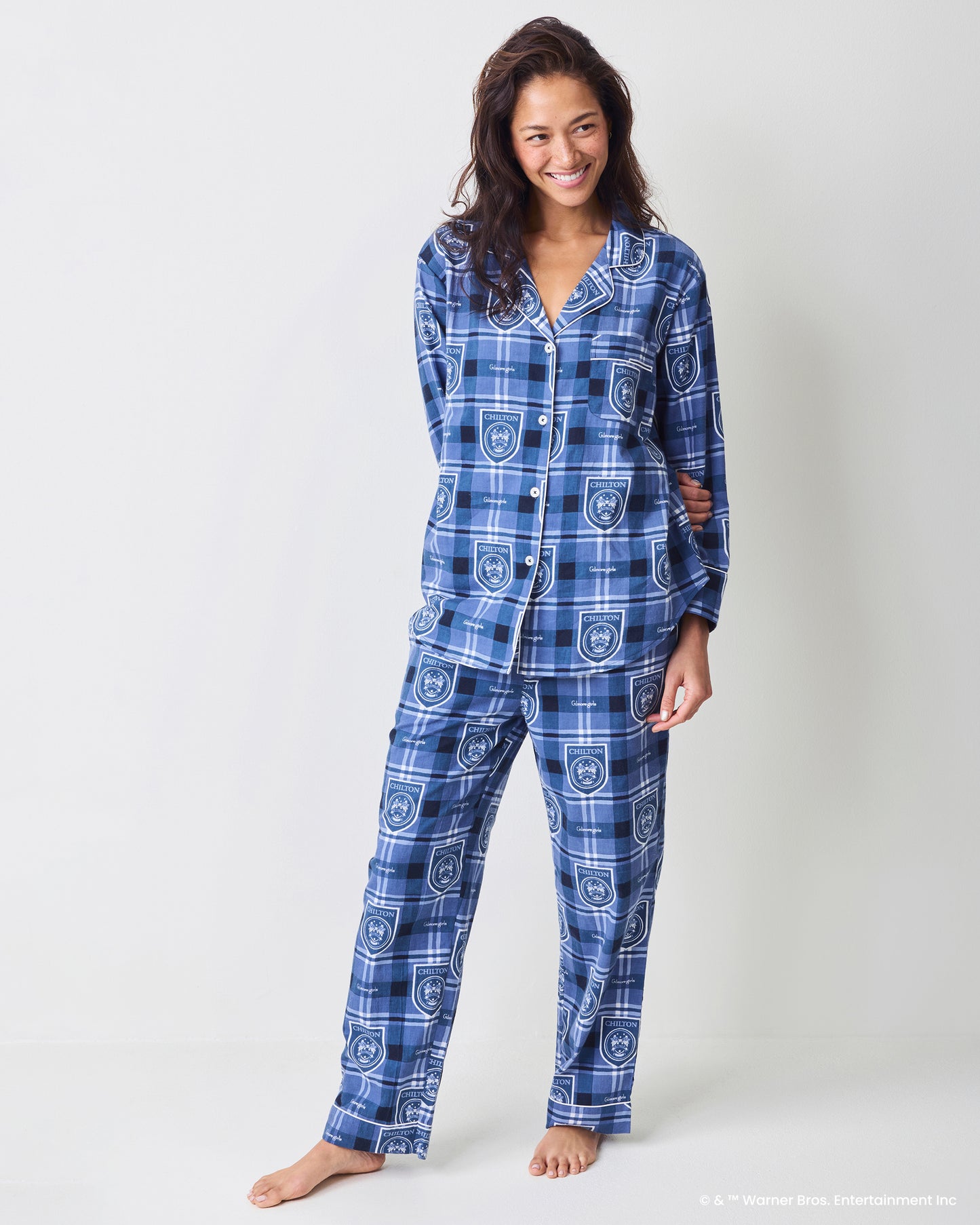 Chilton Plaid - Lightweight Flannel Long PJ Set - Rory Blue